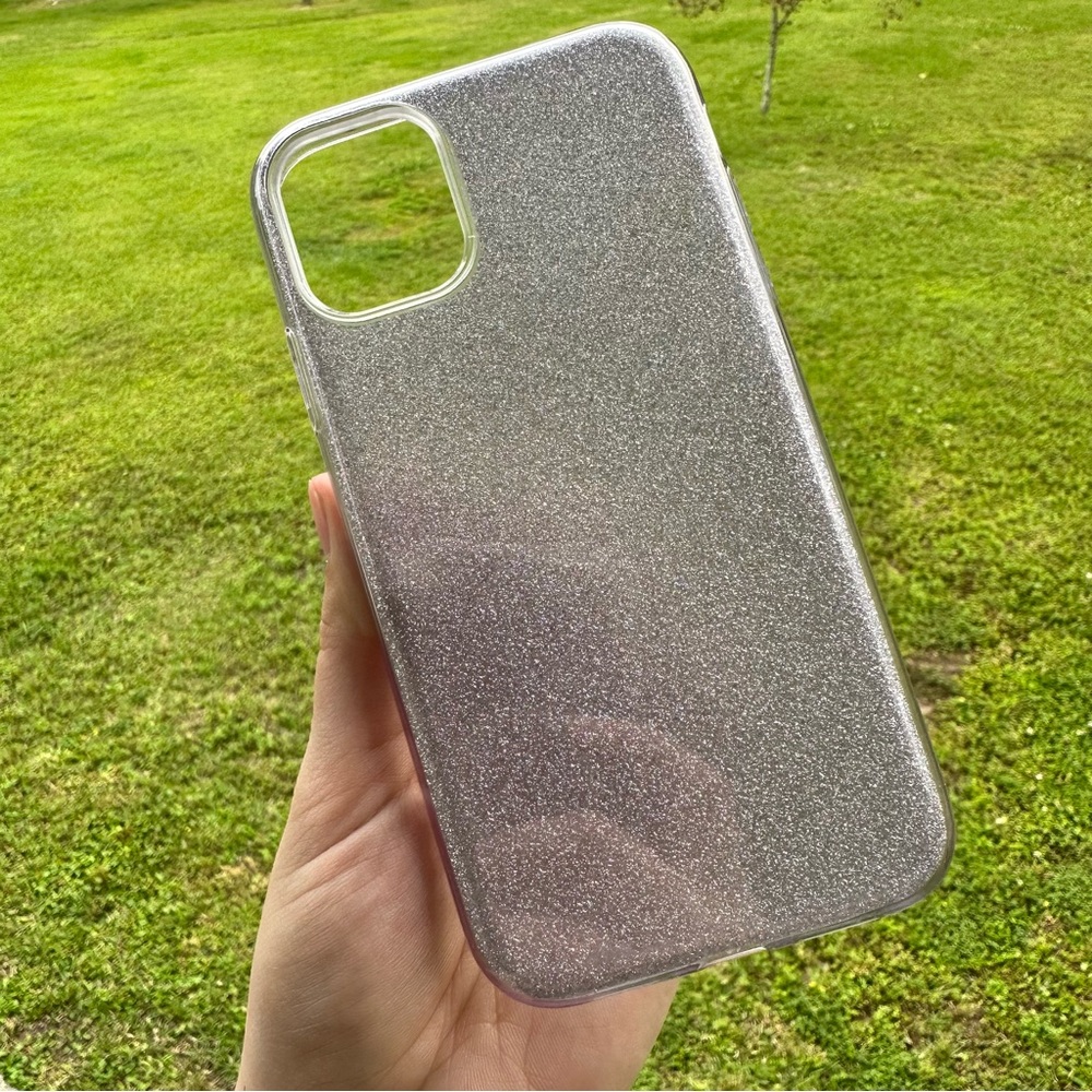 purple glitter iphone 11 case